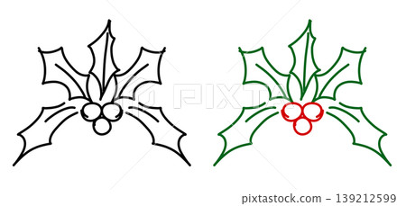 It is a Christmas line illustration. 139212599