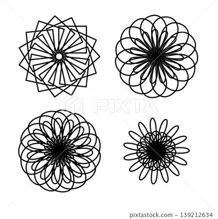 It is a flower line illustration It is a flower line illustration 139212634