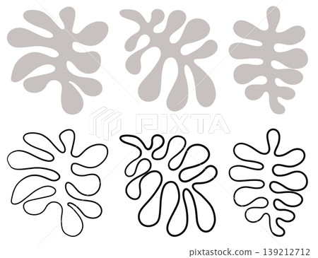 It is a water grass-shaped curved drawing. 139212712