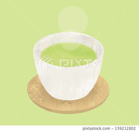 Green tea and a teacup (watercolor painting) Green tea and a teacup (watercolor painting) 139212802