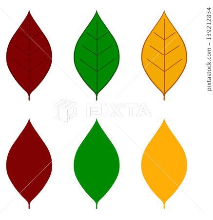 This is a colorful leaf illustration. 139212834