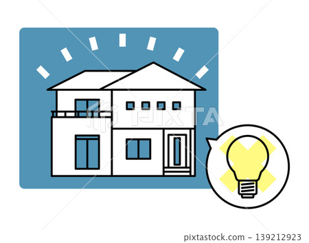 獨立式住宅遭遇停電 - 2 種顏色 獨立式住宅遭遇停電 - 2 種顏色 139212923