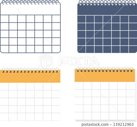 A set of calendar and icon materials bound together in a thick, three-dimensional sling with grid lines. A set of calendar and icon materials bound together in a thick, three-dimensional sling with grid lines. 139212963