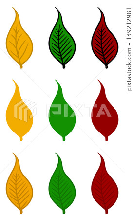 This is a colorful leaf illustration. 139212981