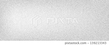 Grain background with white dot vignette and faded paper degrade. Soft grain vector frame with gradient for poster overlay. Textured background with speckle and gritty grunge in a retro effect 139213343
