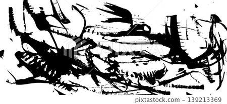 Black, ink brush stroke grunge background. Dynamic messy wall urban street background with grunge texture, abstract scribble swatch. Backdrop paint spot, rough splashes. Vector gritty handmade bg Black, ink brush stroke grunge background. Dynamic messy wall urban street background with grunge texture, abstract scribble swatch. Backdrop paint spot, rough splashes. Vector gritty handmade bg 139213369
