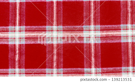 vibrant red plaid flannel fabric tartan pattern woven texture closeup white blue lines vibrant red plaid flannel fabric tartan pattern woven texture closeup white blue lines 139213531
