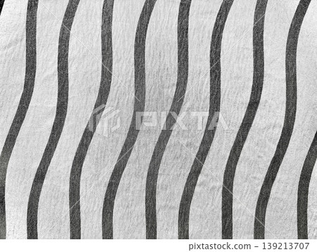 abstract wavy black stripes texture on soft white fabric evoking rhythmic fluid motion and tactile depth in monochrome closeup abstract wavy black stripes texture on soft white fabric evoking rhythmic fluid motion and tactile depth in monochrome closeup 139213707