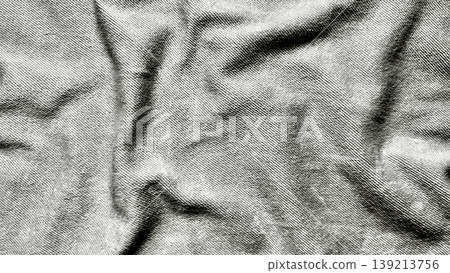 monochrome wrinkled denim texture closeup revealing intricate twill weave shadowed folds evoking rugged abstract elegance for design backgrounds monochrome wrinkled denim texture closeup revealing intricate twill weave shadowed folds evoking rugged abstract elegance for design backgrounds 139213756
