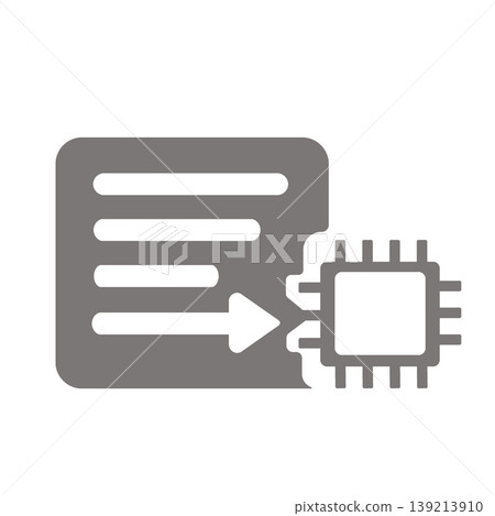 IT material (gray) illustrating an automated system that analyzes text information using artificial intelligence. IT material (gray) illustrating an automated system that analyzes text information using artificial intelligence. 139213910