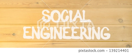 Social engineering words symbol. Concept words Social engineering on beautiful wooden wall. Beautiful wooden wall background. Business and Social engineering words concept. Copy space. Social engineering words symbol. Concept words Social engineering on beautiful wooden wall. Beautiful wooden wall background. Business and Social engineering words concept. Copy space. 139214401