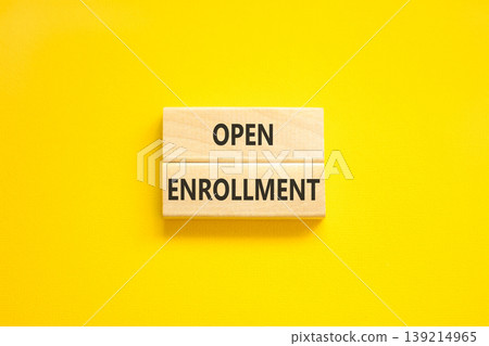 Open enrollment words symbol. Concept words Open enrollment on beautiful wooden blocks. Beautiful yellow background. Medical and Open enrollment words concept. Copy space. Open enrollment words symbol. Concept words Open enrollment on beautiful wooden blocks. Beautiful yellow background. Medical and Open enrollment words concept. Copy space. 139214965