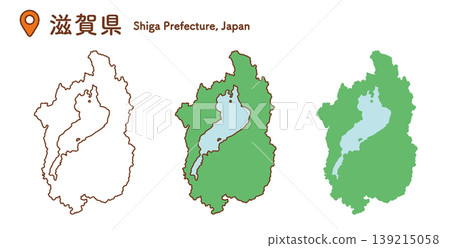 滋賀縣地圖插圖集 | 日本地圖、都道府縣、教育資料 滋賀縣地圖插圖集 | 日本地圖、都道府縣、教育資料 139215058
