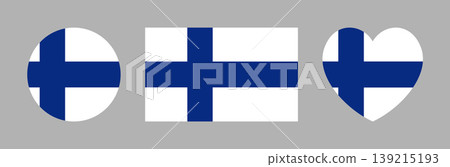 Finland national flag round, rectangular, heart icon, sticker set. Finland flag circle, rectangle, heart badge, background. Flag of Finland button, banner. National sign. Finland national flag round, rectangular, heart icon, sticker set. Finland flag circle, rectangle, heart badge, background. Flag of Finland button, banner. National sign. 139215193