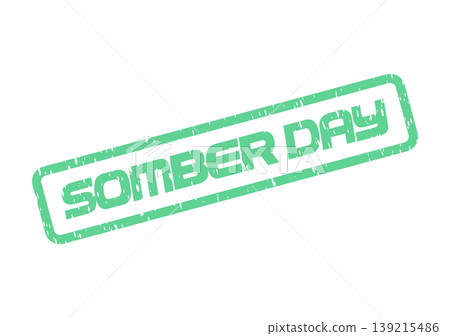 Somber Day Green Distressed Rubber Stamp Symbolizing a Gloomy or Serious Atmosphere Somber Day Green Distressed Rubber Stamp Symbolizing a Gloomy or Serious Atmosphere 139215486
