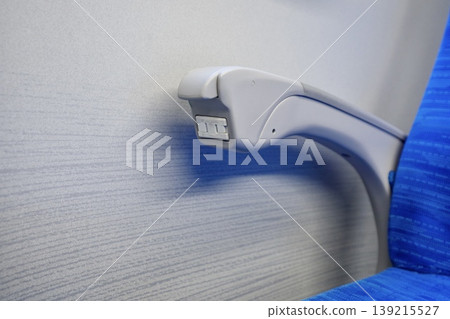 Railway image, seat outlets on the N700S Shinkansen Railway image, seat outlets on the N700S Shinkansen 139215527
