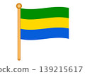 Illustration material of the Gabonese flag 6 139215617