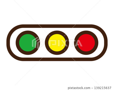 Illustration material of a three-color traffic light (2) Illustration material of a three-color traffic light (2) 139215637