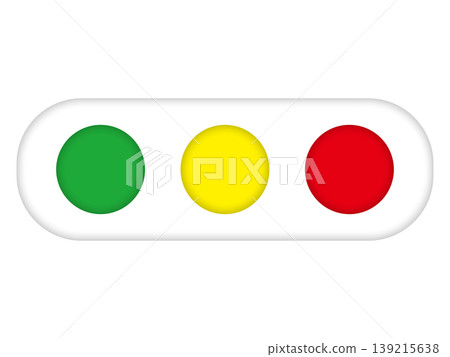 Illustration material of a three-color traffic light (3) Illustration material of a three-color traffic light (3) 139215638