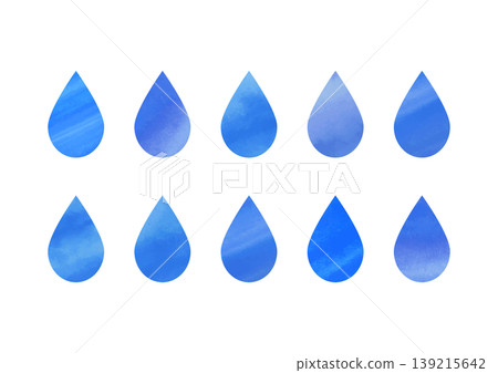 A vibrant blue watercolor texture water droplet material. A vibrant blue watercolor texture water droplet material. 139215642