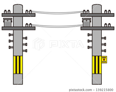 Telephone pole illustration material 4 139215800