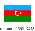 Illustration material of the Azerbaijan flag 2 139215848
