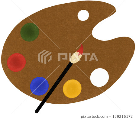 color palette with paintbrush color palette with paintbrush 139216172