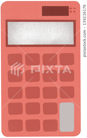 light red calculator light red calculator 139216176