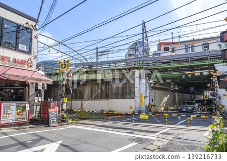 Urban landscape of Shibuya Ward, Tokyo, near the east exit of Yoyogi Station Urban landscape of Shibuya Ward, Tokyo, near the east exit of Yoyogi Station 139216733