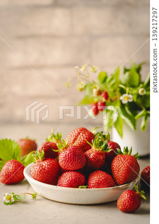 fresh ripe strawberries 139217297