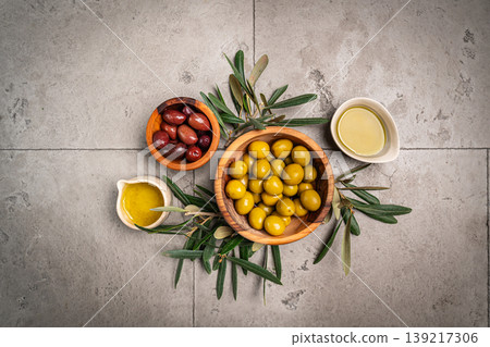 Green and black olives Green and black olives 139217306
