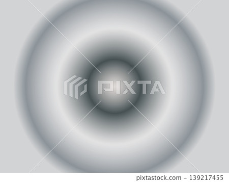 Abstract circular gradient background featuring monochrome grey and silver radial pattern. 139217455