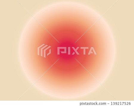 Circular radial gradient background with bright red center and soft orange aura. 139217526