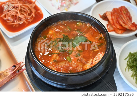 delicious authentic spicy korean seafood fish stew maeuntang delicious authentic spicy korean seafood fish stew maeuntang 139217556
