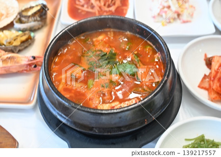 delicious authentic spicy korean seafood fish stew maeuntang delicious authentic spicy korean seafood fish stew maeuntang 139217557