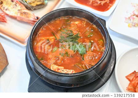 delicious authentic spicy korean seafood fish stew maeuntang delicious authentic spicy korean seafood fish stew maeuntang 139217558
