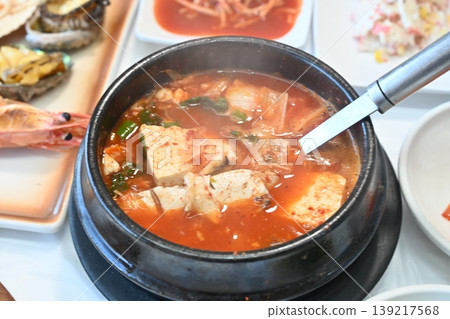 delicious authentic spicy korean seafood fish stew maeuntang delicious authentic spicy korean seafood fish stew maeuntang 139217568