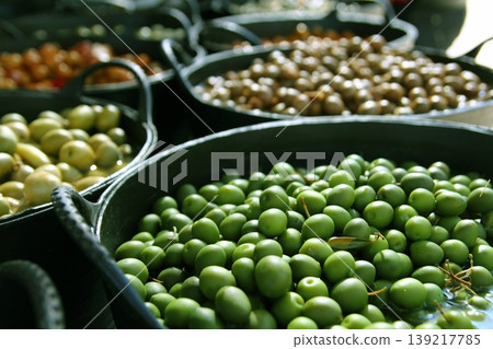 olives in pickling brine background texture olives in pickling brine background texture 139217785