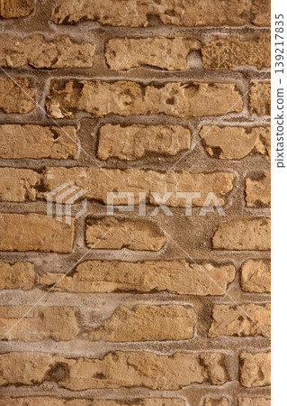 aged bricks brown background wall aged bricks brown background wall 139217835