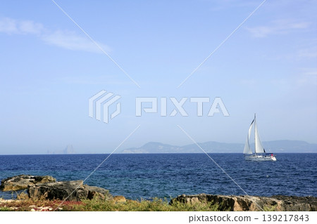 Formentera Mediterranean seascape turquoise sea 139217843