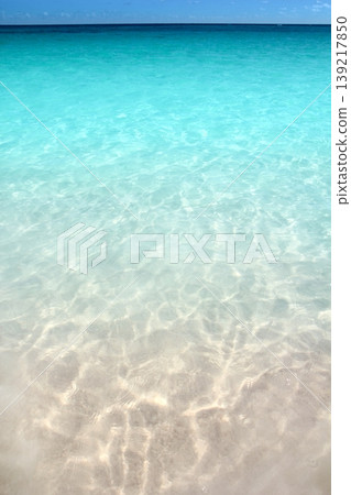 Caribbean turquoise sea beach shore white sand Caribbean turquoise sea beach shore white sand 139217850