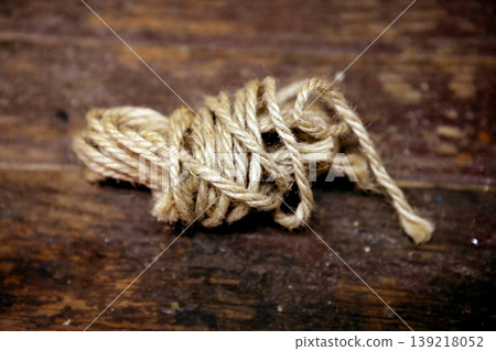 thread old spool over aged wooden 139218052