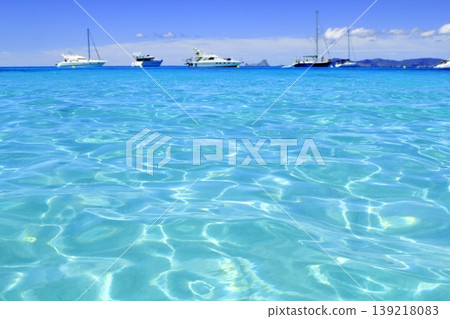 Illetes turquoise beach blue water Formentera Illetes turquoise beach blue water Formentera 139218083