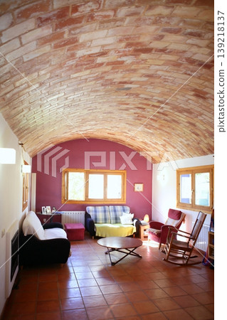 Living room in warm colors, spain Living room in warm colors, spain 139218137