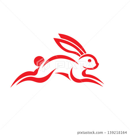 Simple Rabbit Icon Minimal Style 139218164