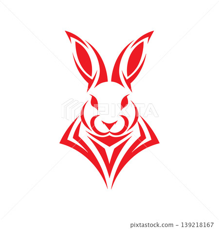 Clean Black Bunny Logo Design 139218167