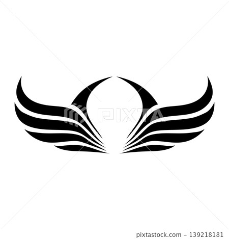 Bold Eagle Wings Symbol Logo Concept Bold Eagle Wings Symbol Logo Concept 139218181