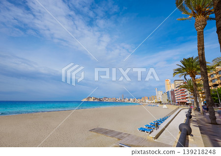 Benidorm Poniente beach in Alicante Spain Benidorm Poniente beach in Alicante Spain 139218248