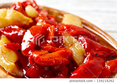 red pepper and cod fish esgarraet tapas red pepper and cod fish esgarraet tapas 139218262