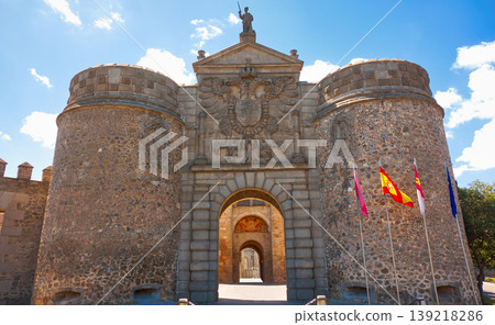 Toledo Puerta de bisagra door in Spain Toledo Puerta de bisagra door in Spain 139218286